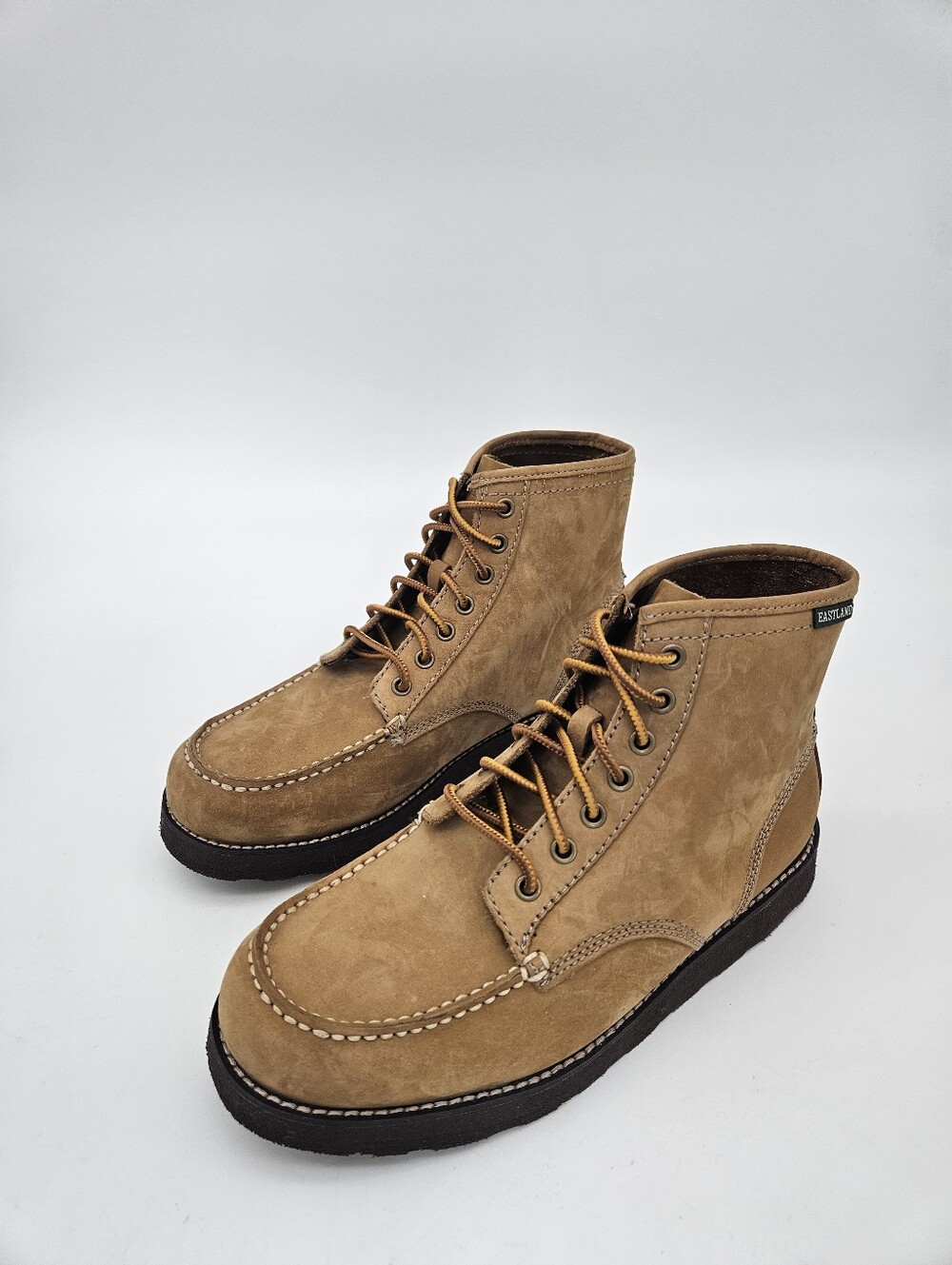 Eastland Men's Lumber Up Lace-Up Leather Boots in Tan Sz 9D Lightweight Durable - Picture 3 of 12